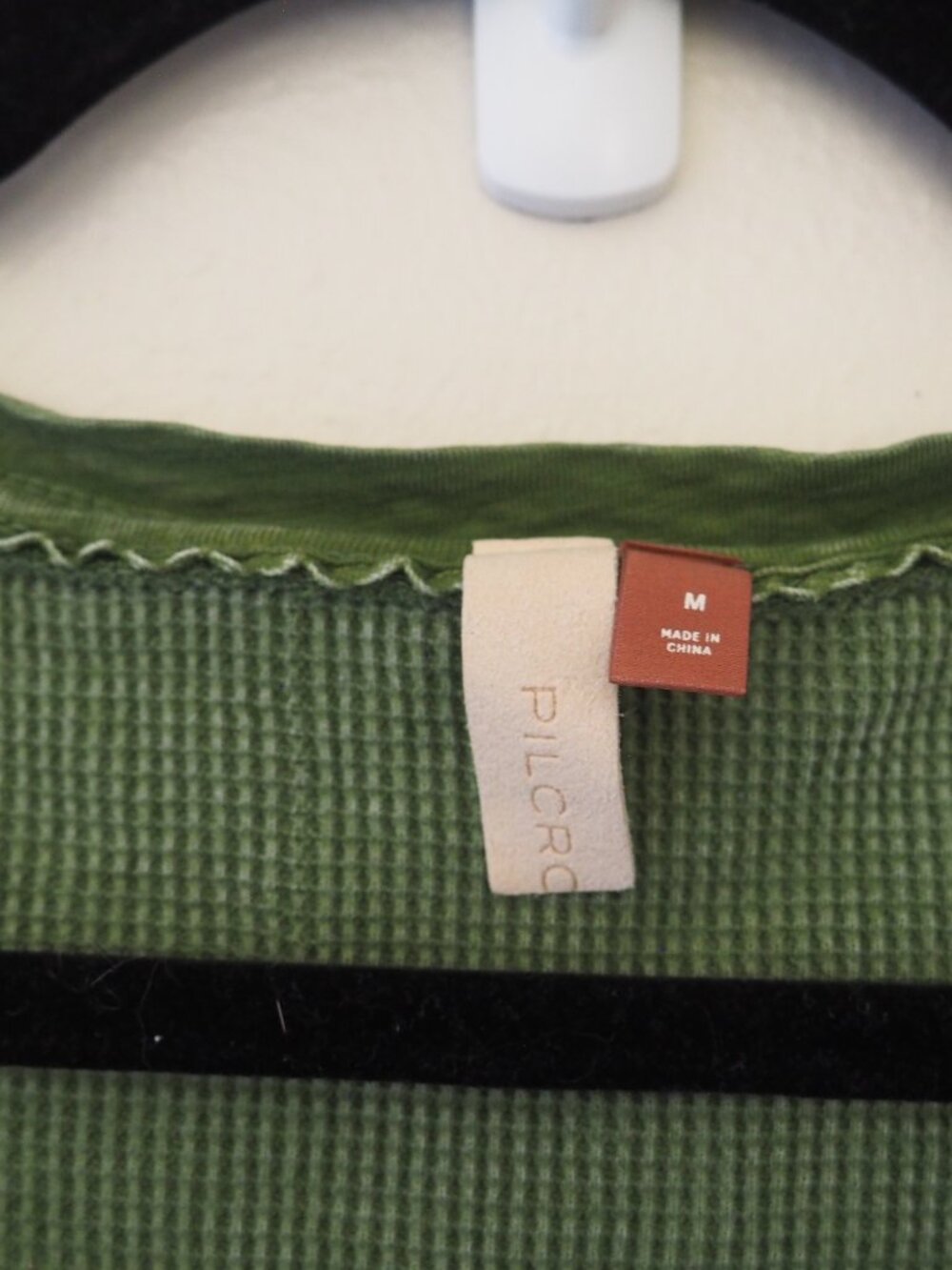 Anthropologie Pilcro Green Waffle Knit Long Sleeve Henley sz M - Picture 5 of 7